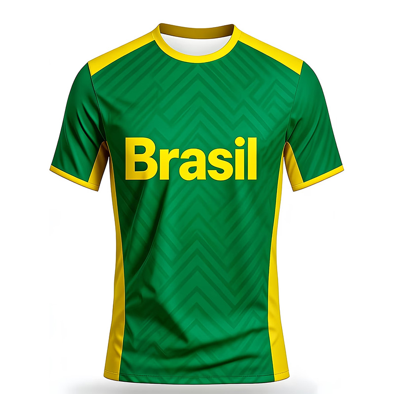 Outdoor Sport Name - Brazil Football Jersey T-shirt For Men