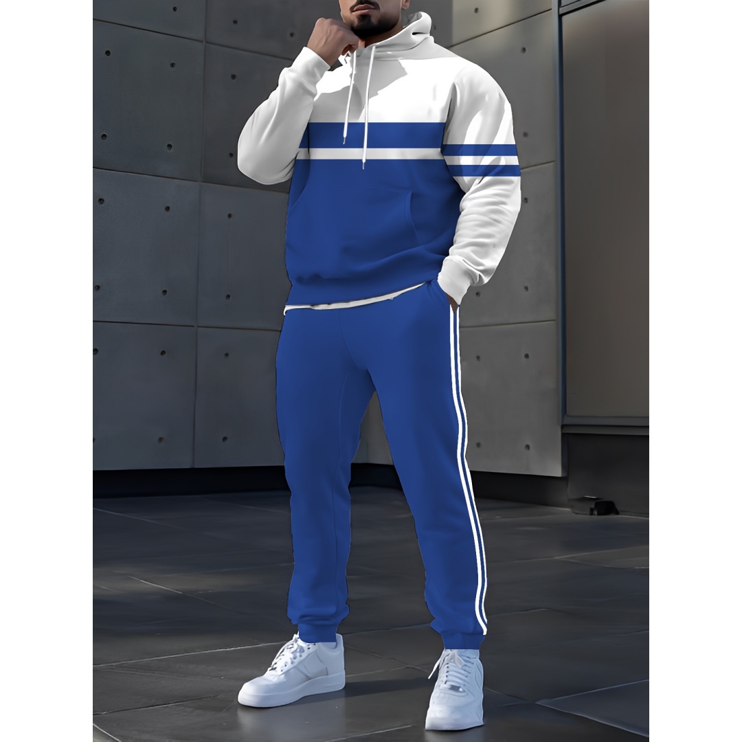 Outdoor Sportswear - New Simple Men Hoodie and Sweatpants