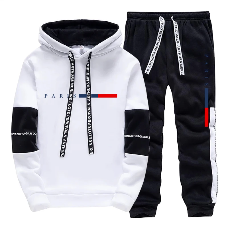 Outdoor Sportswear - Men's Set/Hoodie/Pants Paris Fashion Autumn Winter