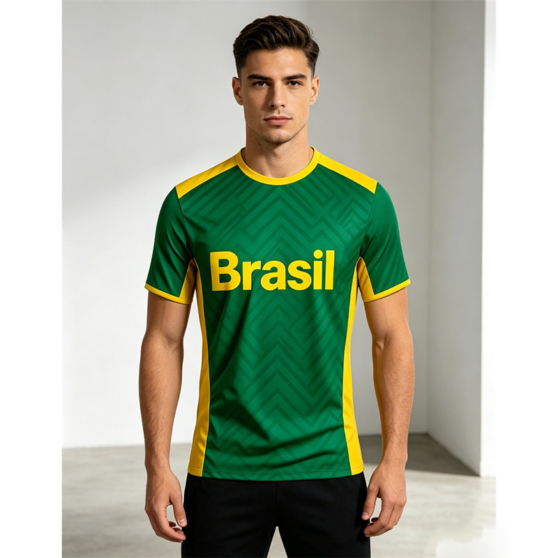 Brazil Football Jersey T-shirt - Outdoor Sport Name recension och pris