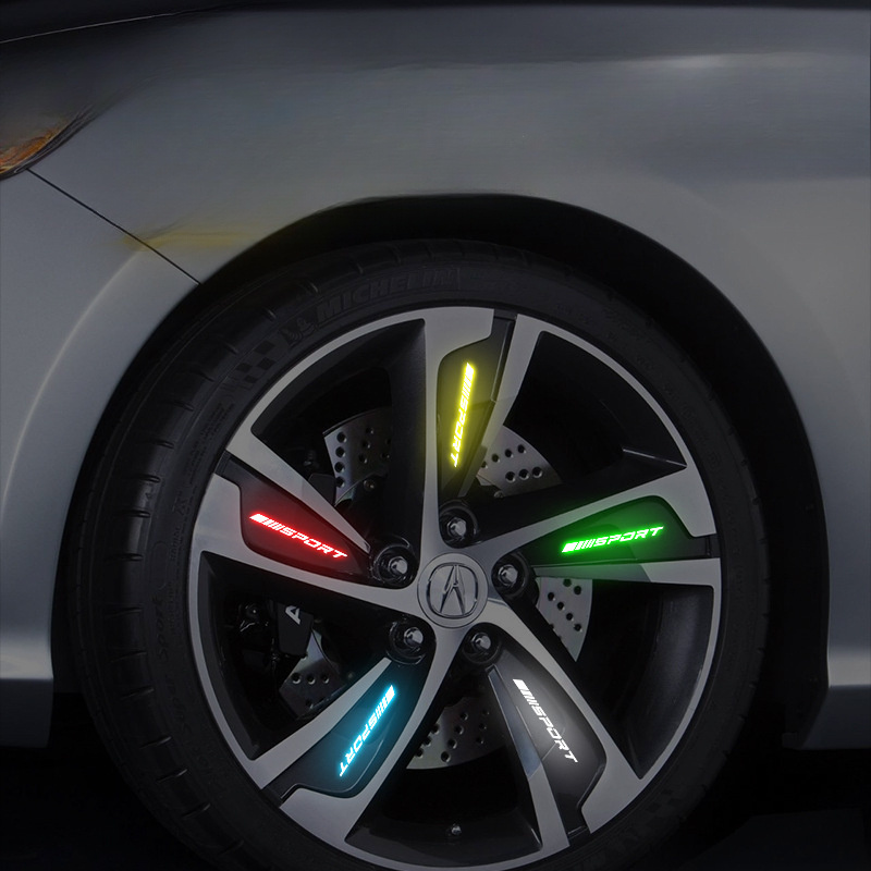 4Pcs Universal Reflective Rim  - Outdoor Sport Logo recension och pris